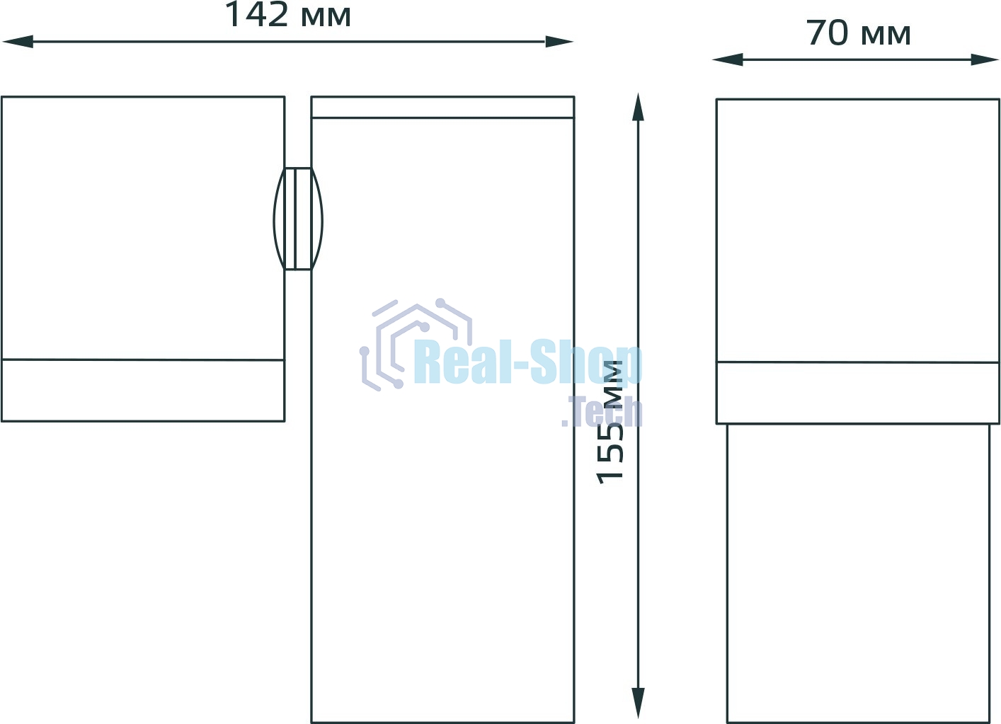Светильник садово-парковый настенный архитектурный Gauss Sonata, 1xGU10, 142x155x70мм, 170-240V/50Hz, Max.35W, IP54, 1/12