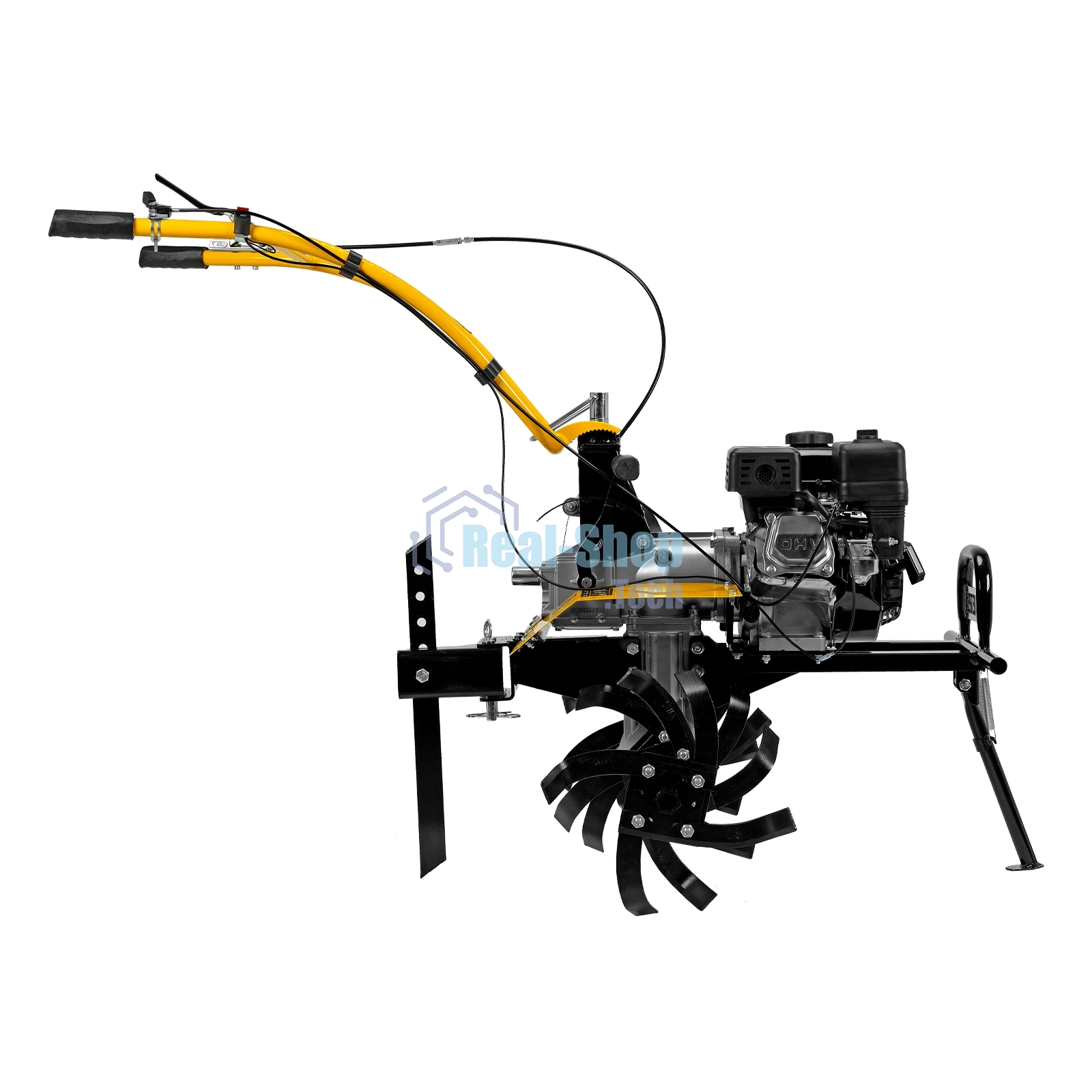 Мотоблок Denzel DPT-370X 7 л.с., диск.сцеп, шир 90 см, глуб 35 см, фрез 3х4, ВОМ, передачи 3В/1Н