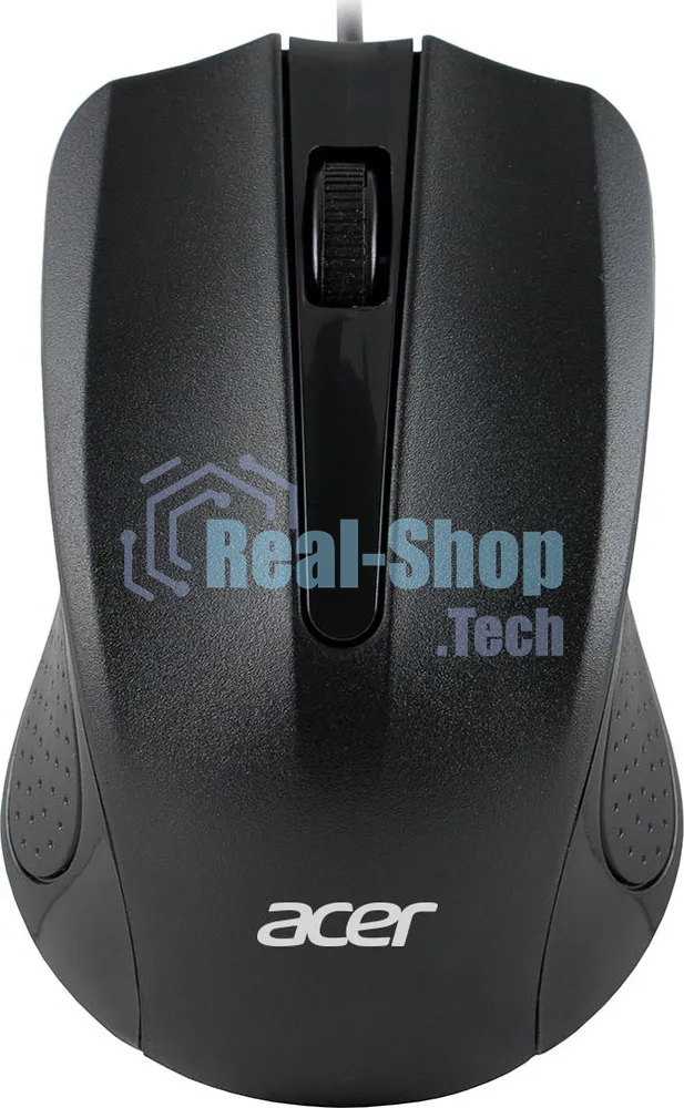 Мышь проводная Acer OMW010 черный, 1200 dpi, USB, кнопки - 3