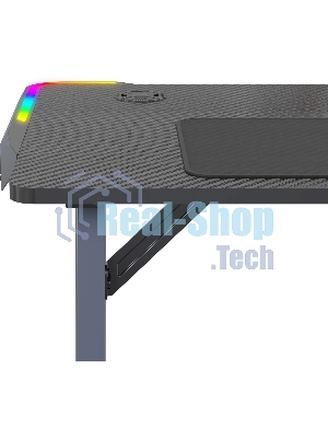 Стол игровой Cactus CS-GTZ-BK-RGb столешница ДСП, черный каркас черный