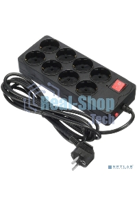 Сетевой фильтр Buro 800SH-5-B 5 м (8 розеток) черный (коробка)