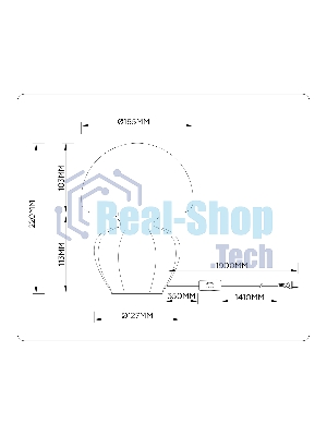 Настольная лампа Ambrella light LH53247 CF/WH кофе/белый G9 max 28W D165*220