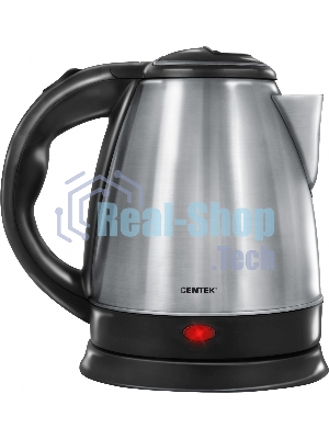 Чайник электрический Centek CT-0035 серебристый, 1.5 л, 2000 Вт, скрытый нагревательный элемент