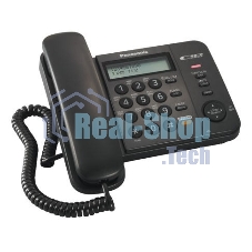 Телефон проводной Panasonic KX-TS2358RUB черный АОН,Caller ID,ЖКД,блокировка набора,выключение микрофона,кнопка 