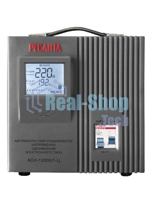 Стабилизатор напряжения Ресанта АСН-12000/1-Ц электронный однофазный серый
