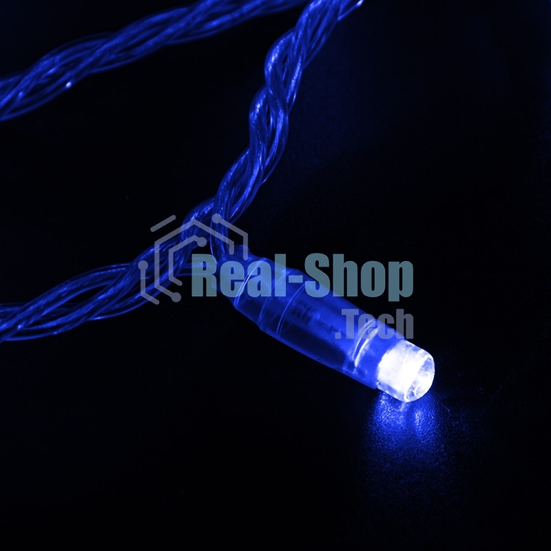 Гирлянда Neon-night Нить 10м, эффект мерцания (каждый 5-ый), прозрачный ПВХ, 230В, Синий