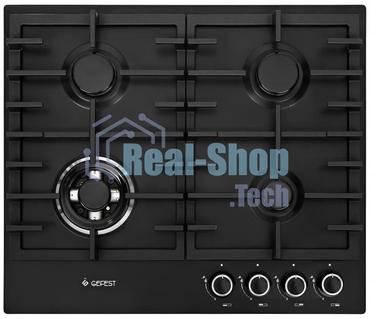 Газовая варочная панель Gefest ПВГ 1214-01 К2 черный матовый