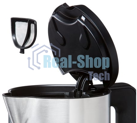 Чайник электрический Bosch TWK8613 1.5 л, 2400 Вт, черный/серебристый (корпус: нержавеющая сталь)