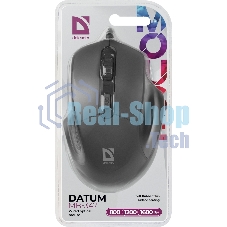 Мышь проводная Defender Datum MB-347 черный, 1600 dpi, USB, кнопки - 4