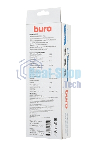 Сетевой фильтр Buro 500SH-1.8-SW-W 1.8 м (5 розеток) белый (коробка)