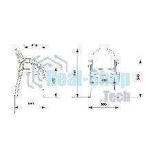 Стул Бюрократ ДЖУНО черный, искусственная кожа