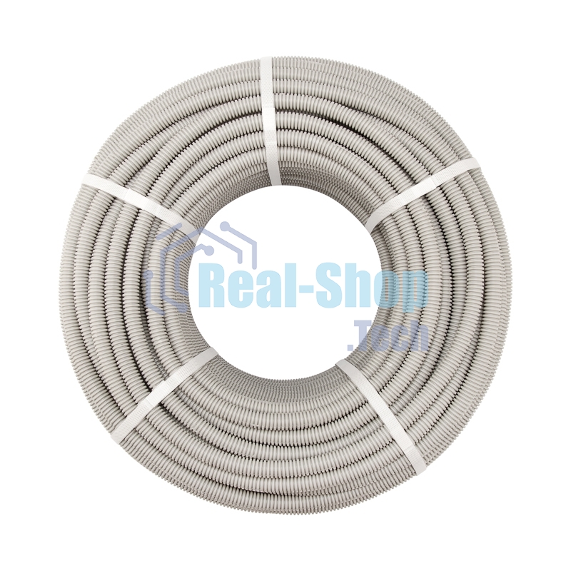 Труба гофрированная Rexant из ПВХ, с зондом, Ø20 мм