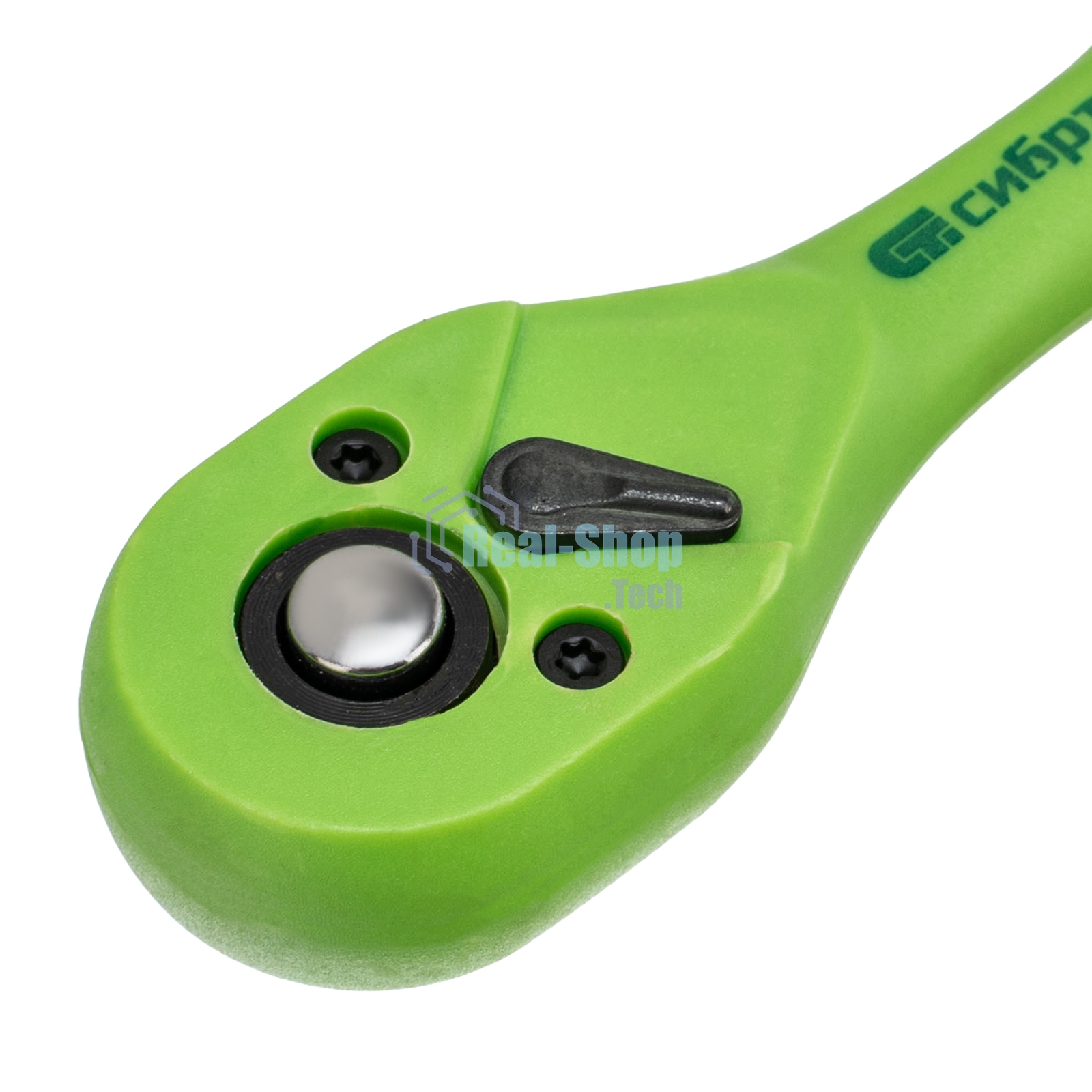 Ключ трещотка Сибртех двухкомпонентная рукоятка 1/4