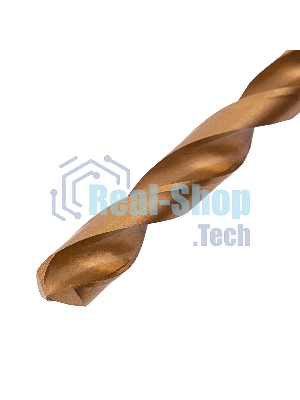 Сверло по металлу Matrix, 12 мм, HSS, нитридтитановое покрытие, цилиндрический хвостовик