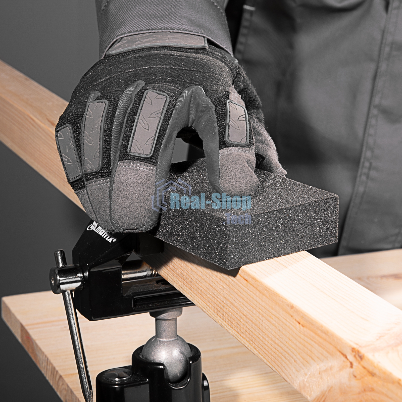 Губка для шлифования Matrix, 100 х 70 х 25 мм, мягкая, P 60