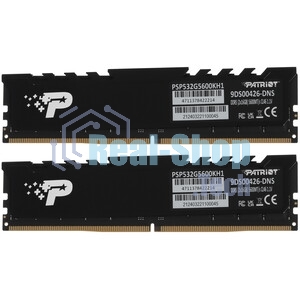 Оперативная память Patriot Signature, DDR5, 32GB (1x32 GB), 5600 MHz, CL46, DIMM