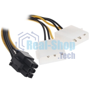 Разветвитель питания Cablexpert CC-PSU-SATA, SATA->PCI-Express 6pin, для подключения в/к PCI-Е (6pin) к б/п ATX