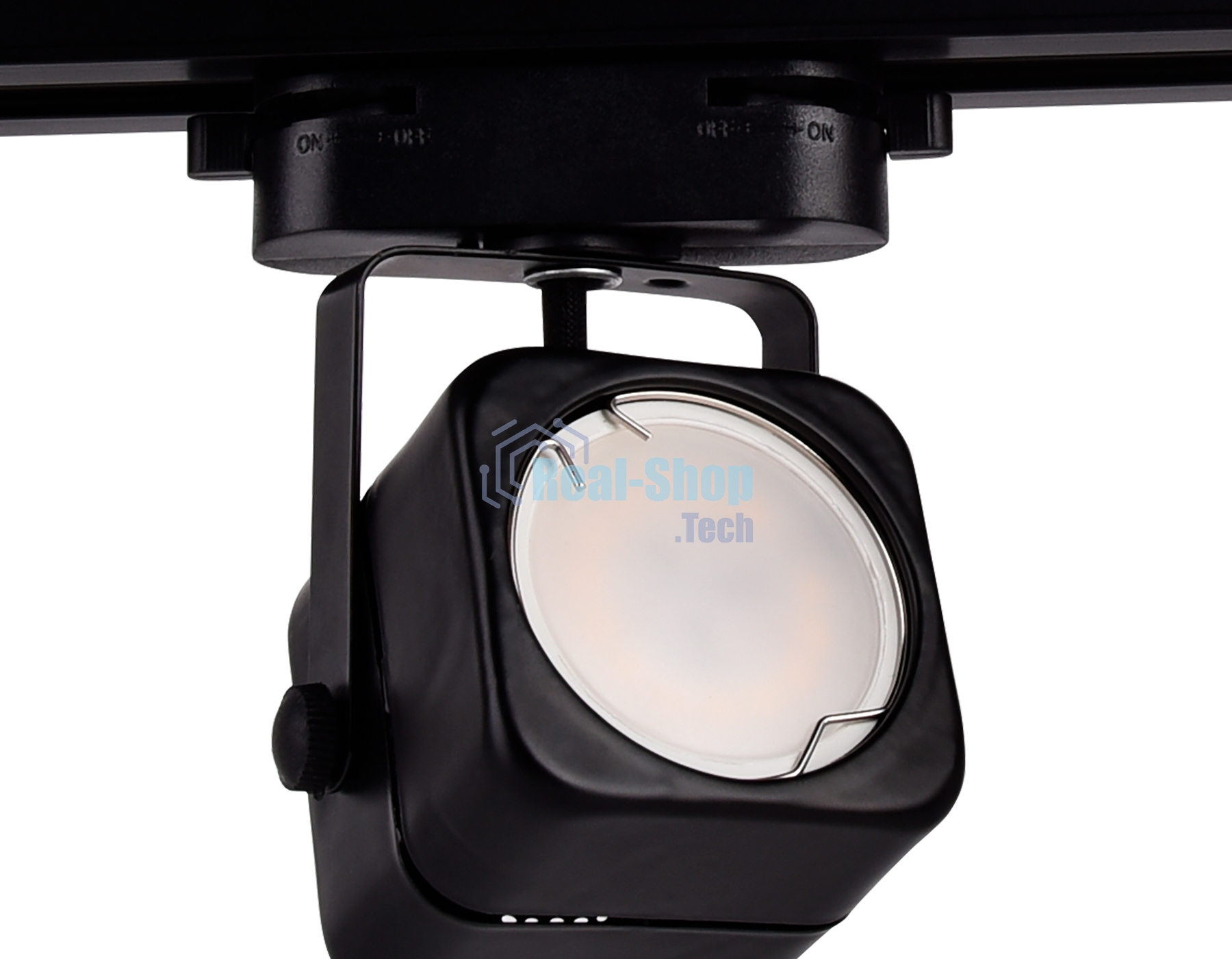 Трековый однофазный светильник со сменной лампой Ambrella light GL5108 BK черный GU10 max 12W