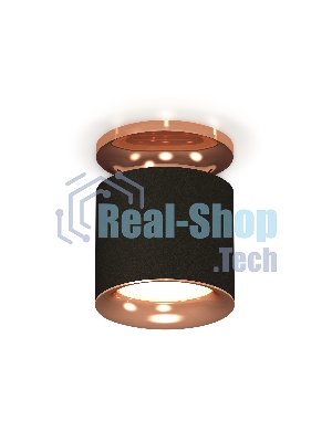 Светильник Ambrella Light XS7402122 SBK/PPG черный песок/золото розовое полированное MR16 GU5.3 (N7930, C7402, N7015)
