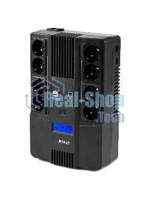 Источник бесперебойного питания Бастион SKAT-UPS 1000-AID-IN-1x9-8 600Вт 1000ВА черный