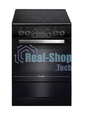 Плита электрическая Gefest ЭП Н Д 6560-03 0057 черный, конфорок 4 электрических, духовка 55 л, 60 см x 85 см x 60 см