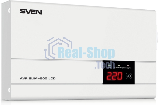 Сетевой фильтр SVEN (Стабилизатор напряжения) AVR SLIM-500 LCD