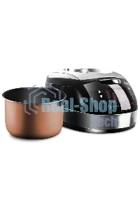 Мультиварка Centek CT-1472 Ceramic черный/сталь, 860 Вт, 5.0 л, LED, 21 программа