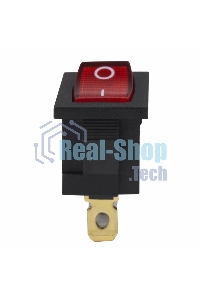 Выключатель клавишный Rexant 24V 15А (3с) ON-OFF красный с подсветкой Mini