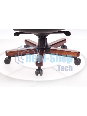 Кресло Бюрократ T-9923WALNUT/BLACK черный, кожа