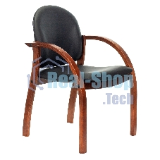 Стул Бюрократ ДЖУНО черный, искусственная кожа