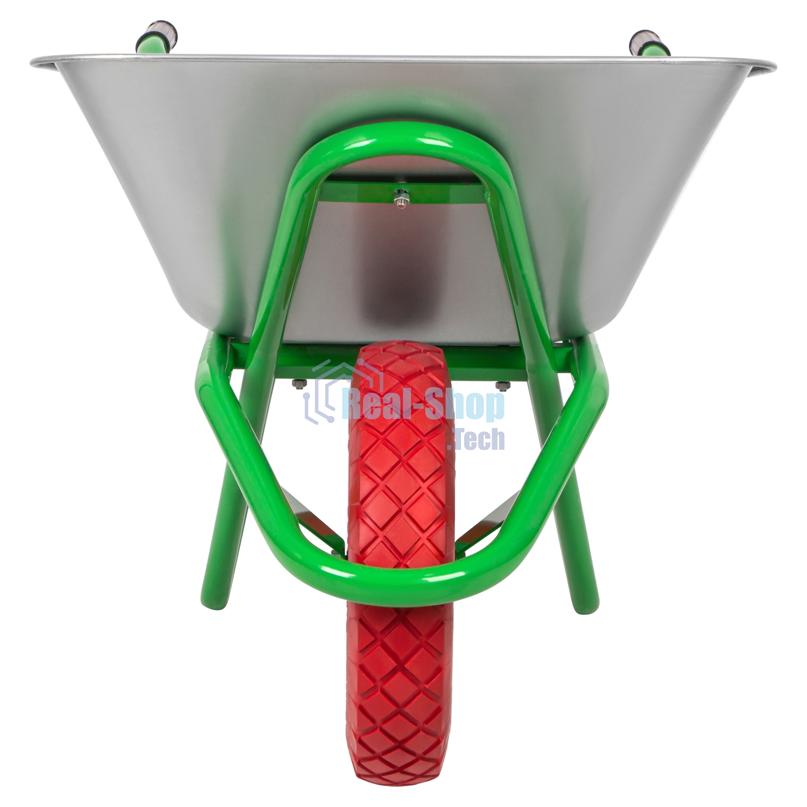 Тачка садово-строительная Сибртех с PU колесом, грузоподъемность 180 кг, объем 90 л