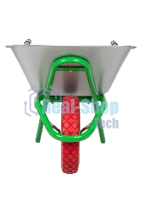 Тачка садово-строительная Сибртех с PU колесом, грузоподъемность 180 кг, объем 90 л