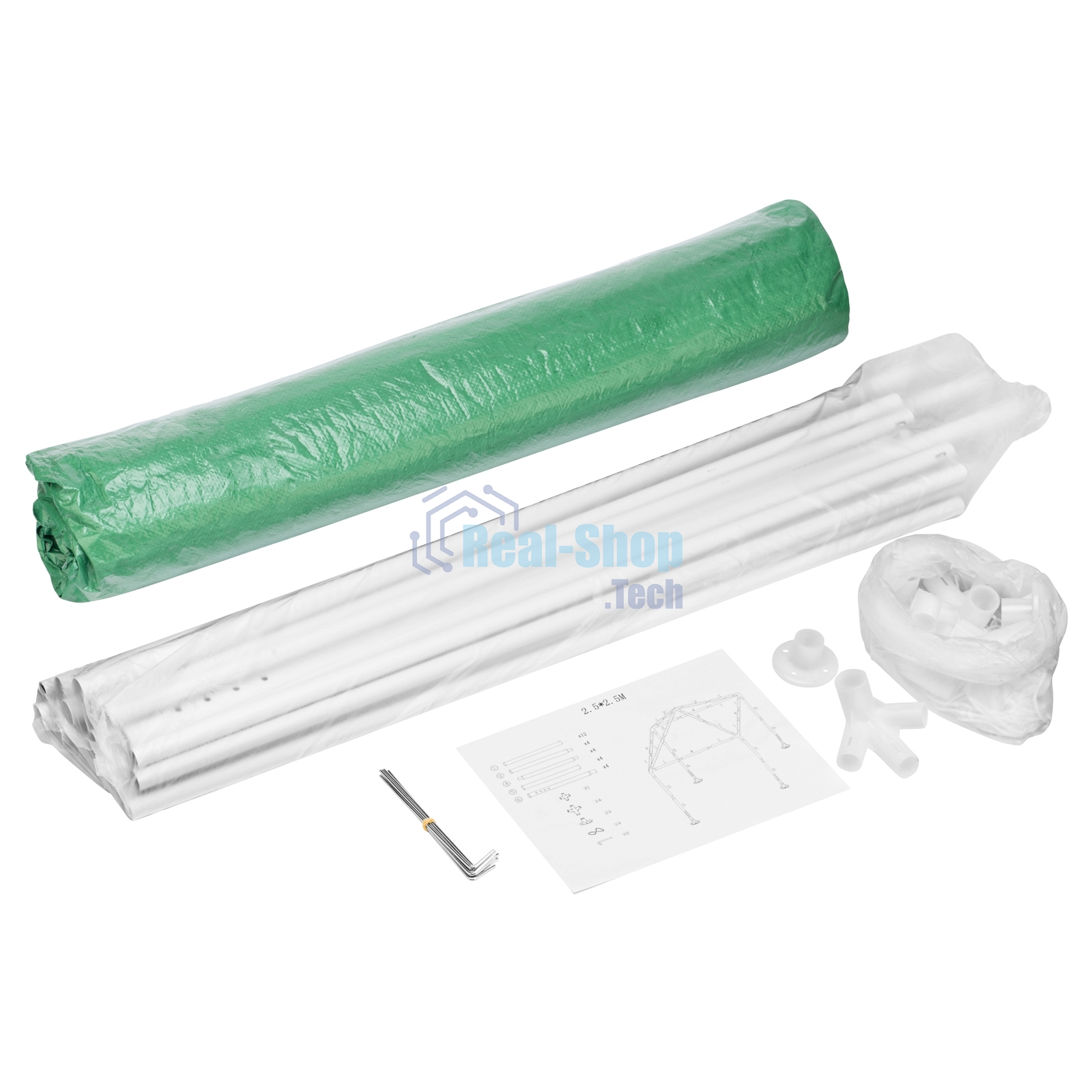 Тент садовый с москитной сеткой, 250х250/240 см, Camping Palisad