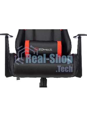 Кресло Zombie Game Penta черный/красный, экокожа, 120 кг, механизм качания