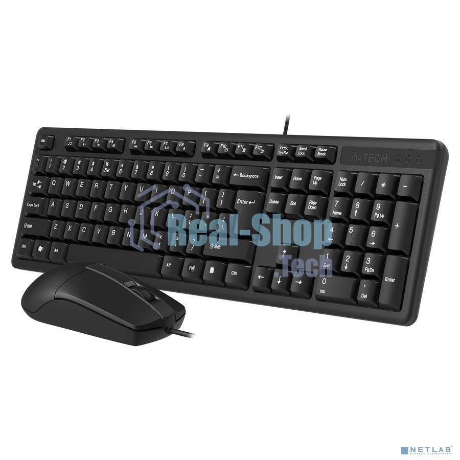 Комплект клавиатура + мышь A4Tech KK-3330 клав:черный мышь:черный USB