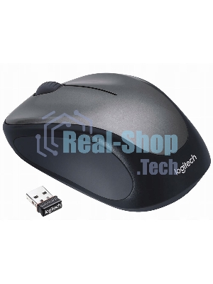 Мышь беспроводная Logitech M235 серый/черный, 1000 dpi, радиоканал, USB, кнопки - 3