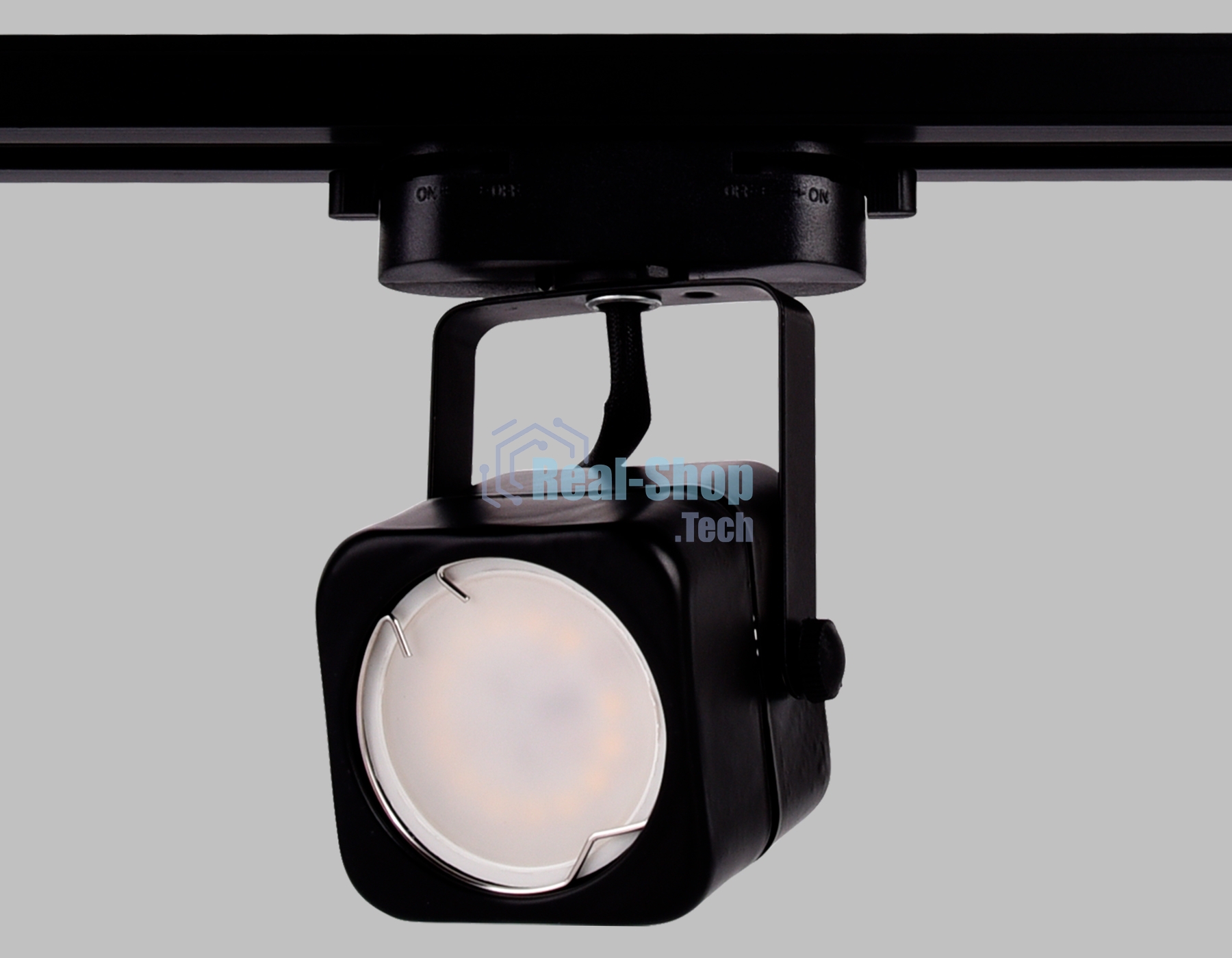 Трековый однофазный светильник со сменной лампой Ambrella light GL5108 BK черный GU10 max 12W