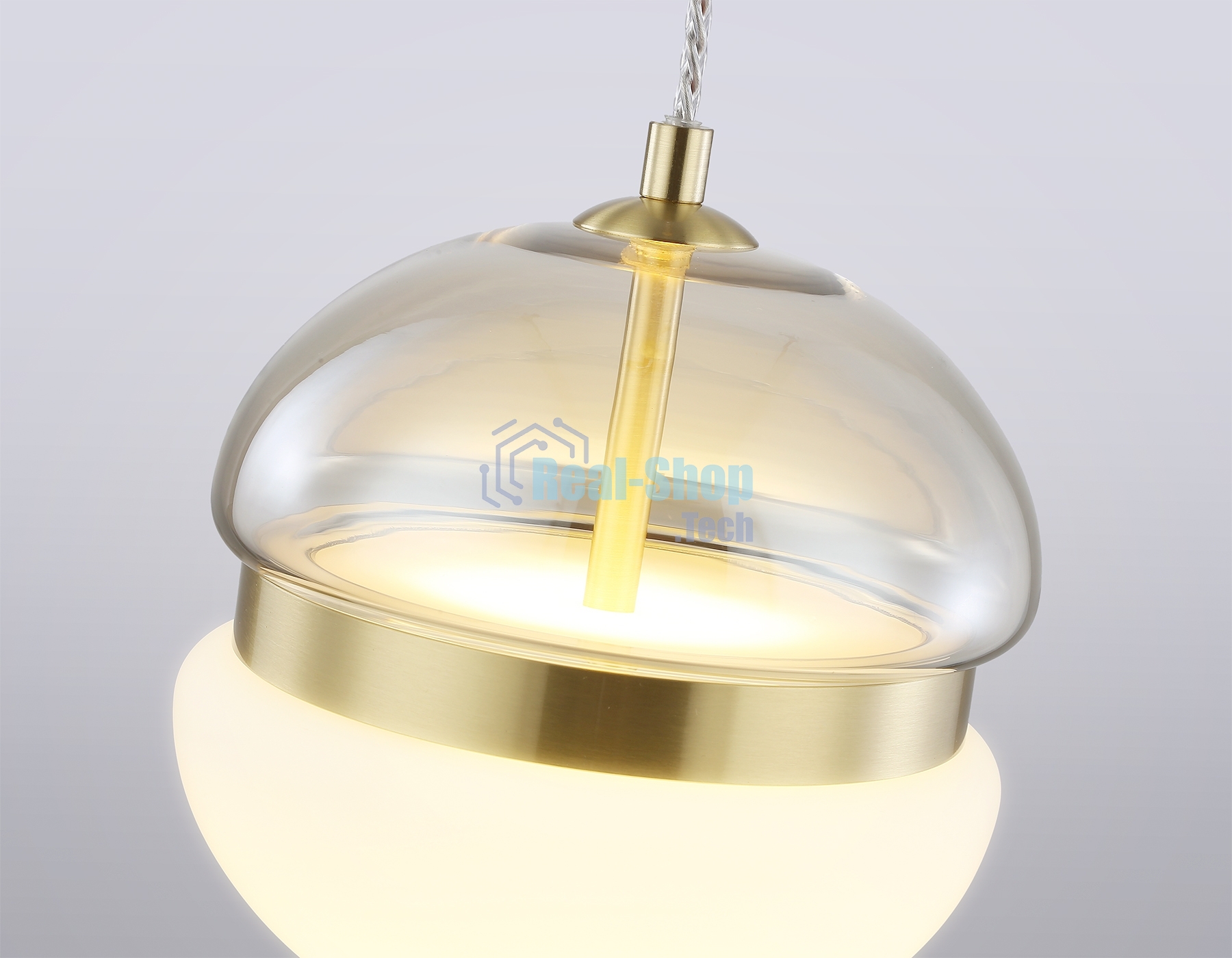 Подвесной светодиодный светильник Ambrella light LH11001 GD/FR золото/белый матовый 20W 3000K D180*200