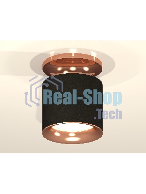 Светильник Ambrella Light XS7402122 SBK/PPG черный песок/золото розовое полированное MR16 GU5.3 (N7930, C7402, N7015)