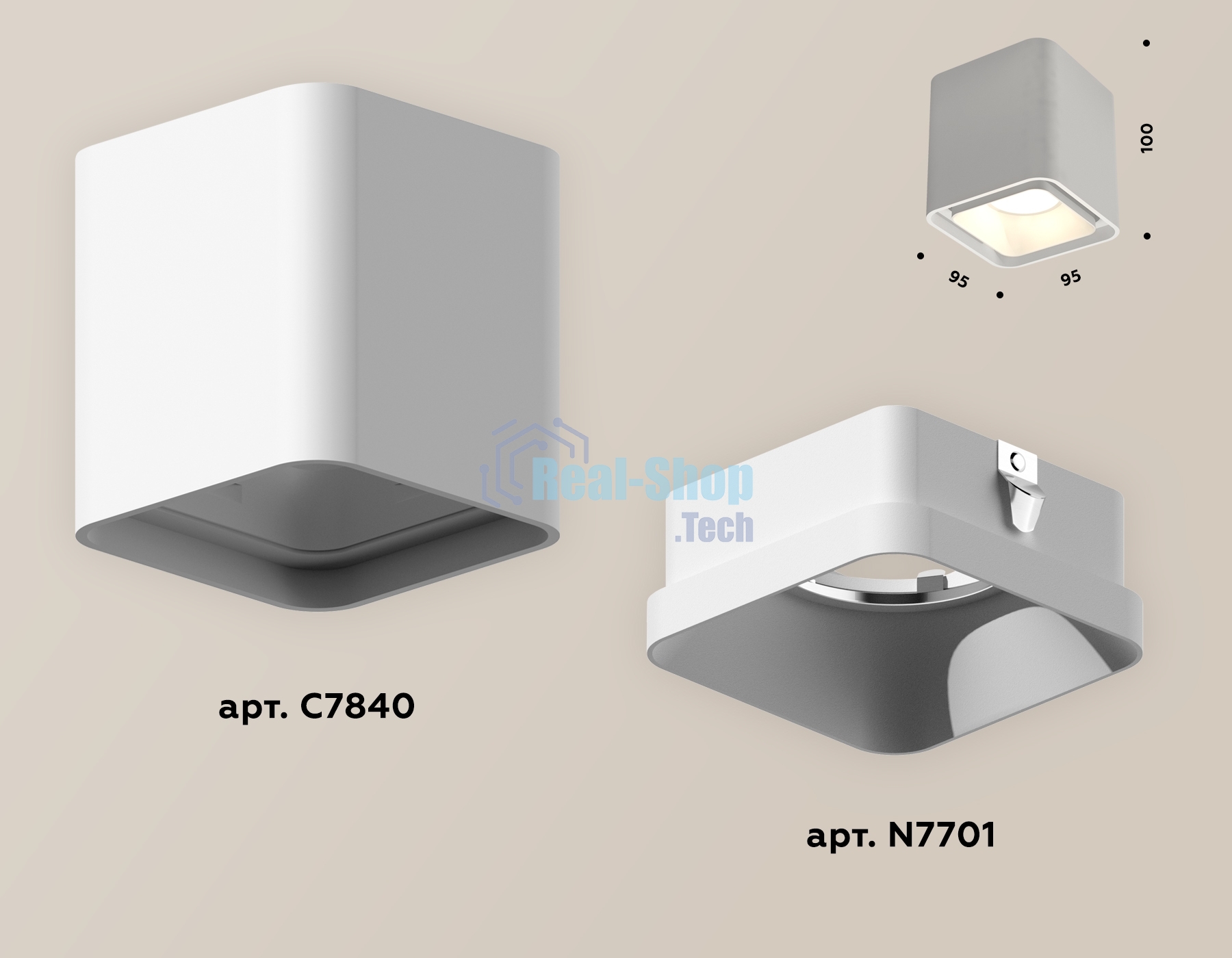 Светильник Ambrella Light XS7840001 SWH белый песок MR16 GU5.3 (C7840, N7701)
