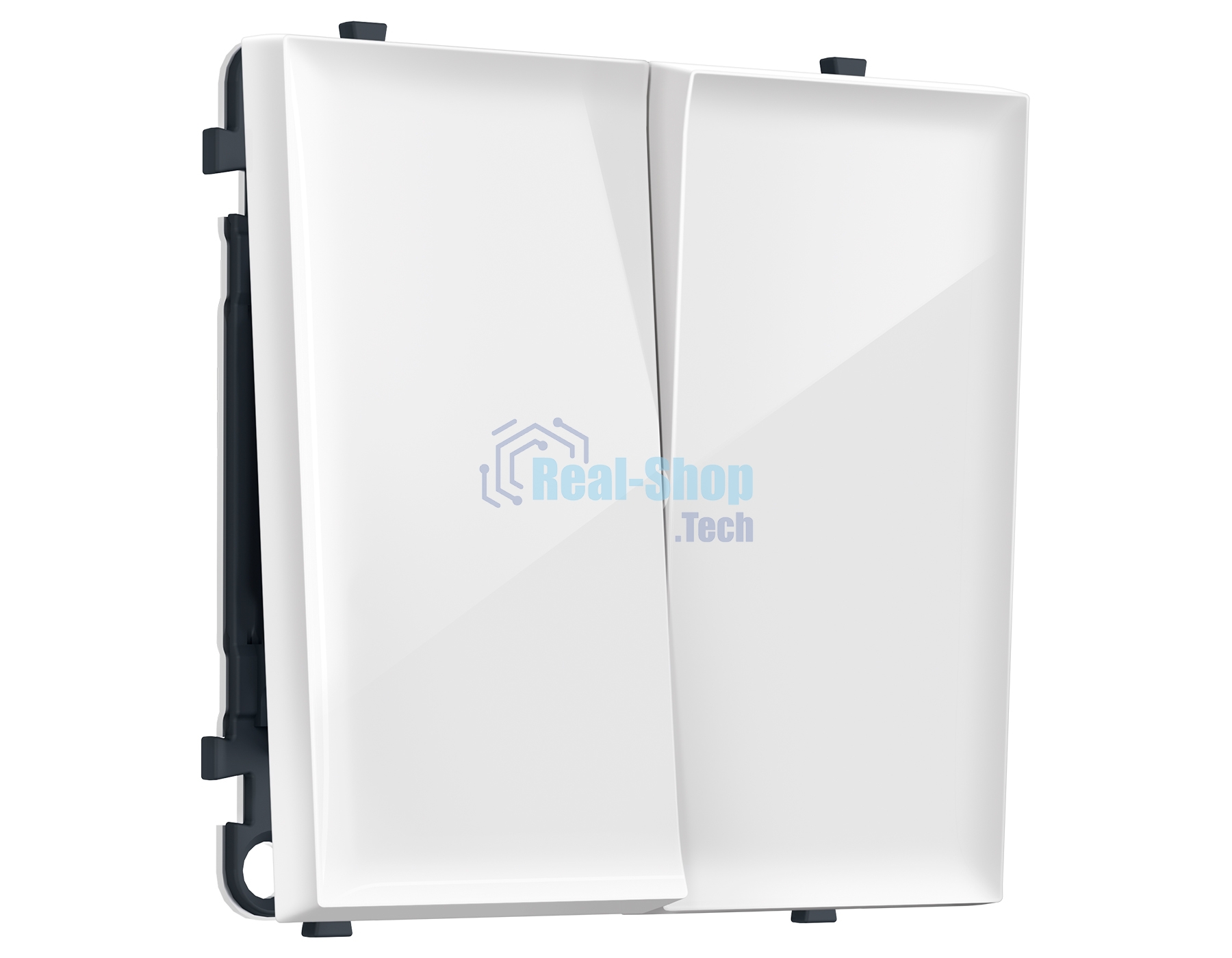 MS103010 Комплект механизма 2-кл выключателя SIGMA Белый глянец 10A-250V QUANT PRO (SP1030, PR115)