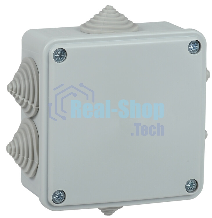 Коробка распаячная IEK КМ для о/п 100х100х45мм IP44 6 вводов (7035)