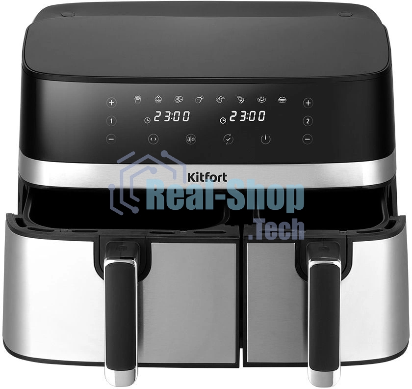 Аэрогриль Kitfort КТ-2261 черный, 2700 Вт, 8.2 л, сенсор, 8 программ