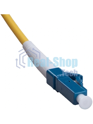 Патч-корд оптический Cabeus Tight Buffer, Simplex FC/LC, OS2 9/125, LSZH, 15м, Ø 3мм, синий хвостовик, жёлтый