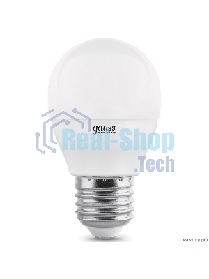 Лампа светодиодная Gauss LED Elementary Шар 7W E27 4100K 1/40 (3 лампы в упаковке)