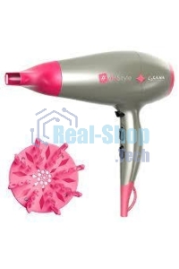 Фен GA.MA Diamond my style GH0304 серебристый/розовый, 2300 Вт, компактный