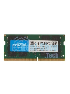 Оперативная память Crucial Premier, DDR4, 32GB (1x32GB), 3200 MHz, CL22, SO-DIMM