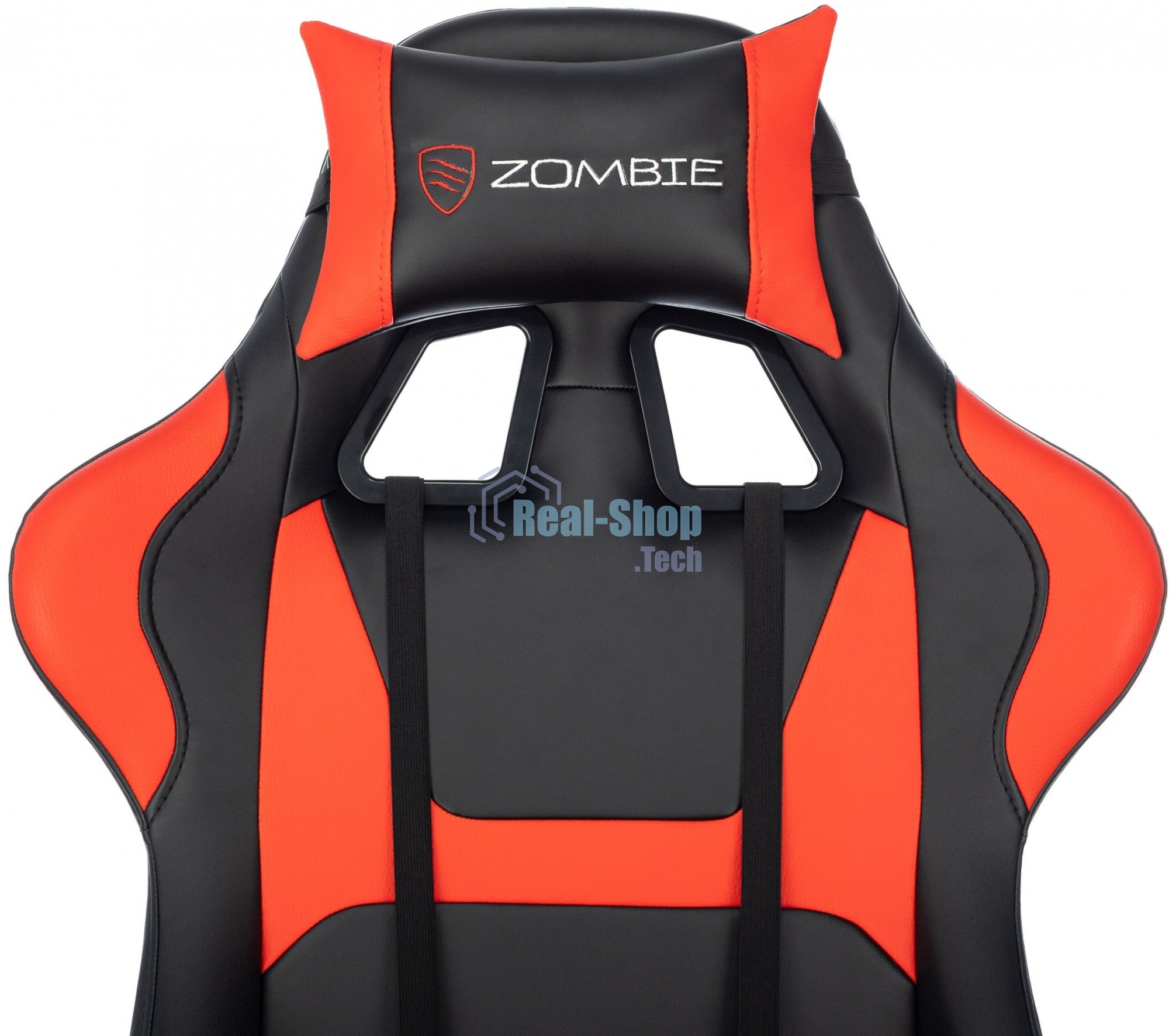 Кресло игровое Zombie Game Penta черный/красный эко.кожа с подголов. крестов. пластик