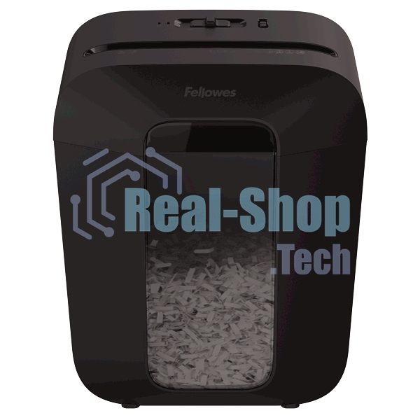 Шредер Fellowes PowerShred LX50 черный (секр.P-4)/перекрестный/9лист./17лтр./скрепки/скобы/пл.карты