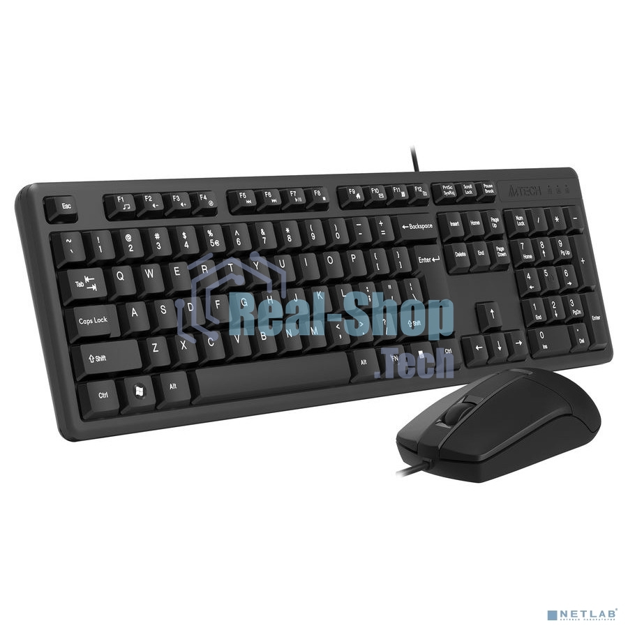 Комплект клавиатура + мышь A4Tech KK-3330 клав:черный мышь:черный USB